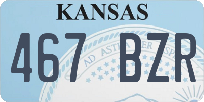 KS license plate 467BZR