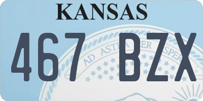 KS license plate 467BZX