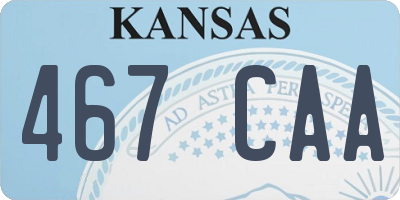 KS license plate 467CAA