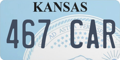 KS license plate 467CAR