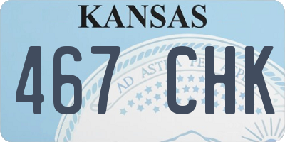 KS license plate 467CHK