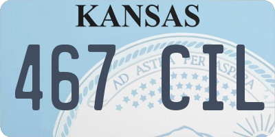 KS license plate 467CIL
