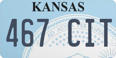 KS license plate 467CIT