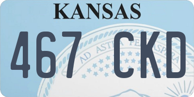 KS license plate 467CKD