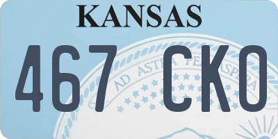 KS license plate 467CKO