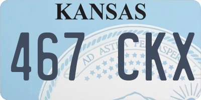 KS license plate 467CKX