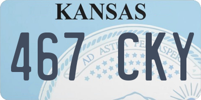 KS license plate 467CKY
