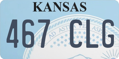 KS license plate 467CLG