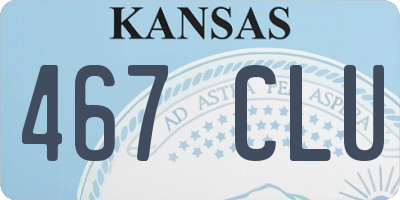 KS license plate 467CLU