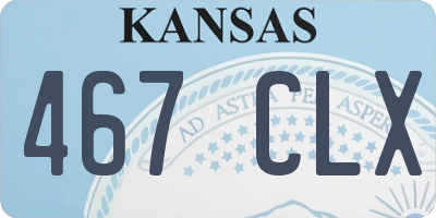 KS license plate 467CLX