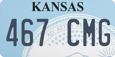 KS license plate 467CMG