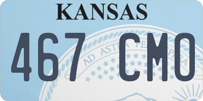 KS license plate 467CMO
