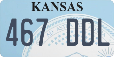KS license plate 467DDL