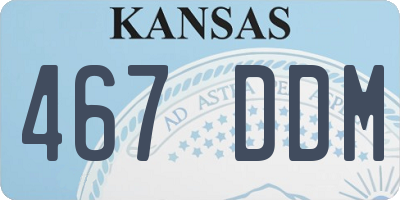 KS license plate 467DDM