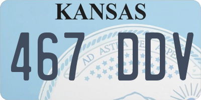KS license plate 467DDV
