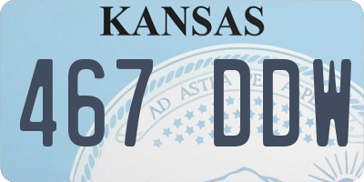KS license plate 467DDW