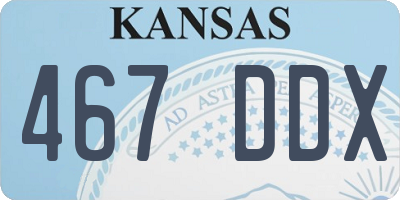 KS license plate 467DDX