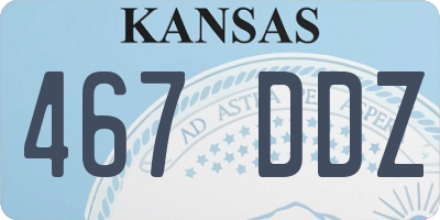 KS license plate 467DDZ