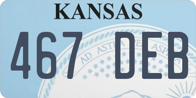 KS license plate 467DEB