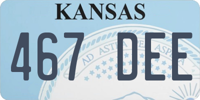 KS license plate 467DEE
