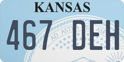 KS license plate 467DEH