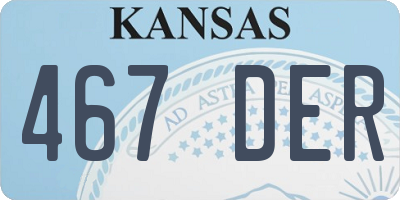 KS license plate 467DER