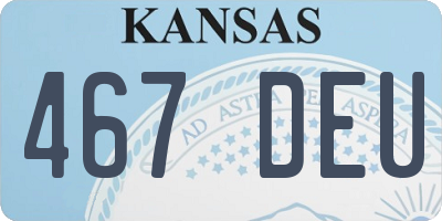 KS license plate 467DEU