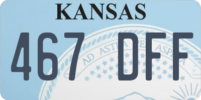 KS license plate 467DFF