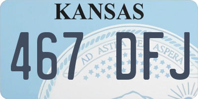 KS license plate 467DFJ