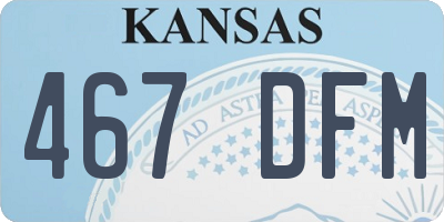 KS license plate 467DFM