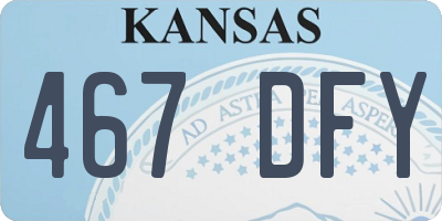 KS license plate 467DFY
