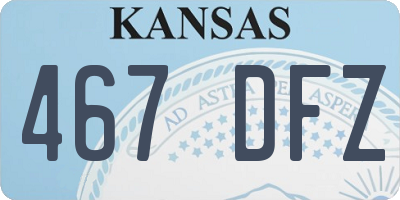 KS license plate 467DFZ