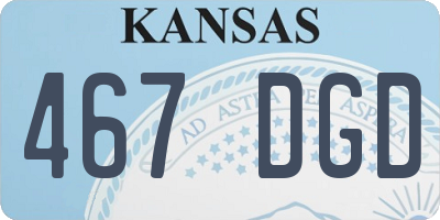 KS license plate 467DGD