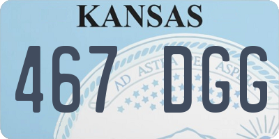 KS license plate 467DGG
