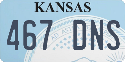 KS license plate 467DNS