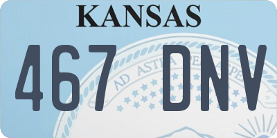 KS license plate 467DNV