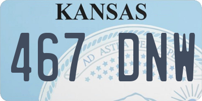 KS license plate 467DNW