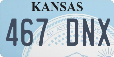 KS license plate 467DNX