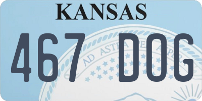 KS license plate 467DOG