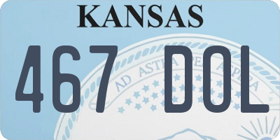 KS license plate 467DOL