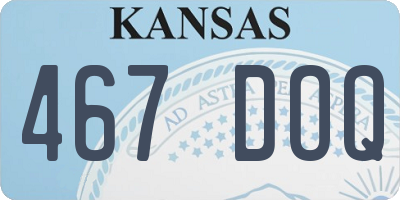 KS license plate 467DOQ