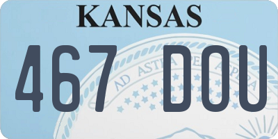 KS license plate 467DOU