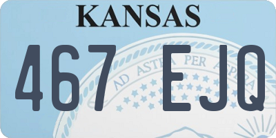 KS license plate 467EJQ