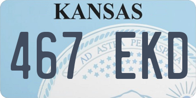 KS license plate 467EKD