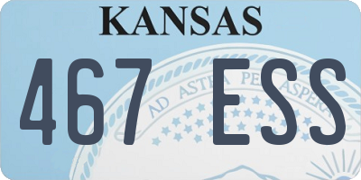 KS license plate 467ESS