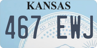 KS license plate 467EWJ