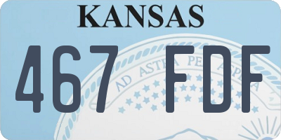 KS license plate 467FDF