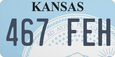 KS license plate 467FEH
