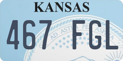 KS license plate 467FGL