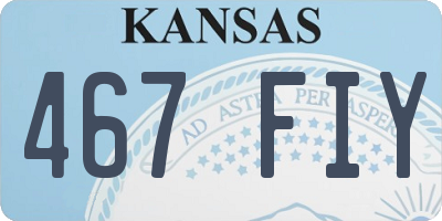 KS license plate 467FIY